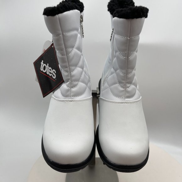 Totes Womens Boots Winter Snow Waterproof Babbie Microfiber Quilted - Picture 7 of 11